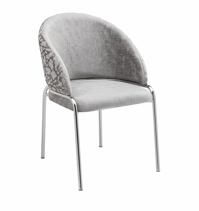 Onyx Silver Legs - Grey — Dining Chair | Gateway Furniture