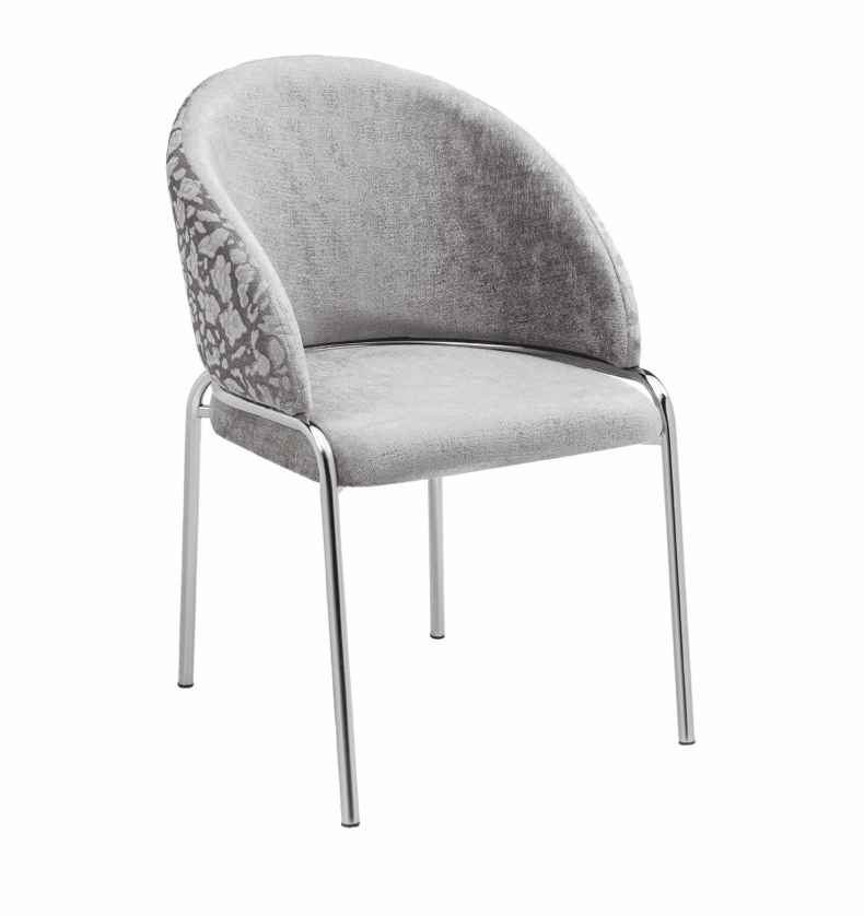 Onyx Silver Legs - Grey — Dining Chair | Gateway Furniture