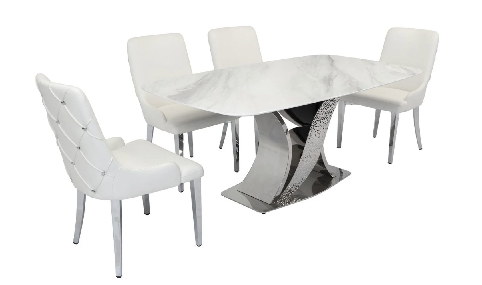 Orchid & Bianca Modern Glamour Dining Set (c) — Dining Table | Gateway Furniture