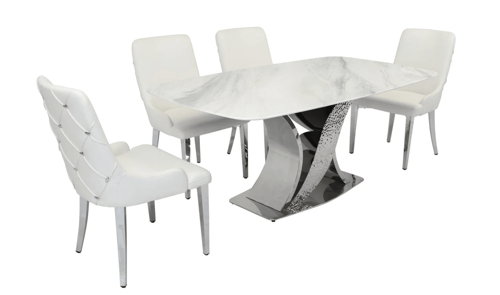 Orchid & Bianca Modern Glamour Dining Set (c) — Dining Table | Gateway Furniture