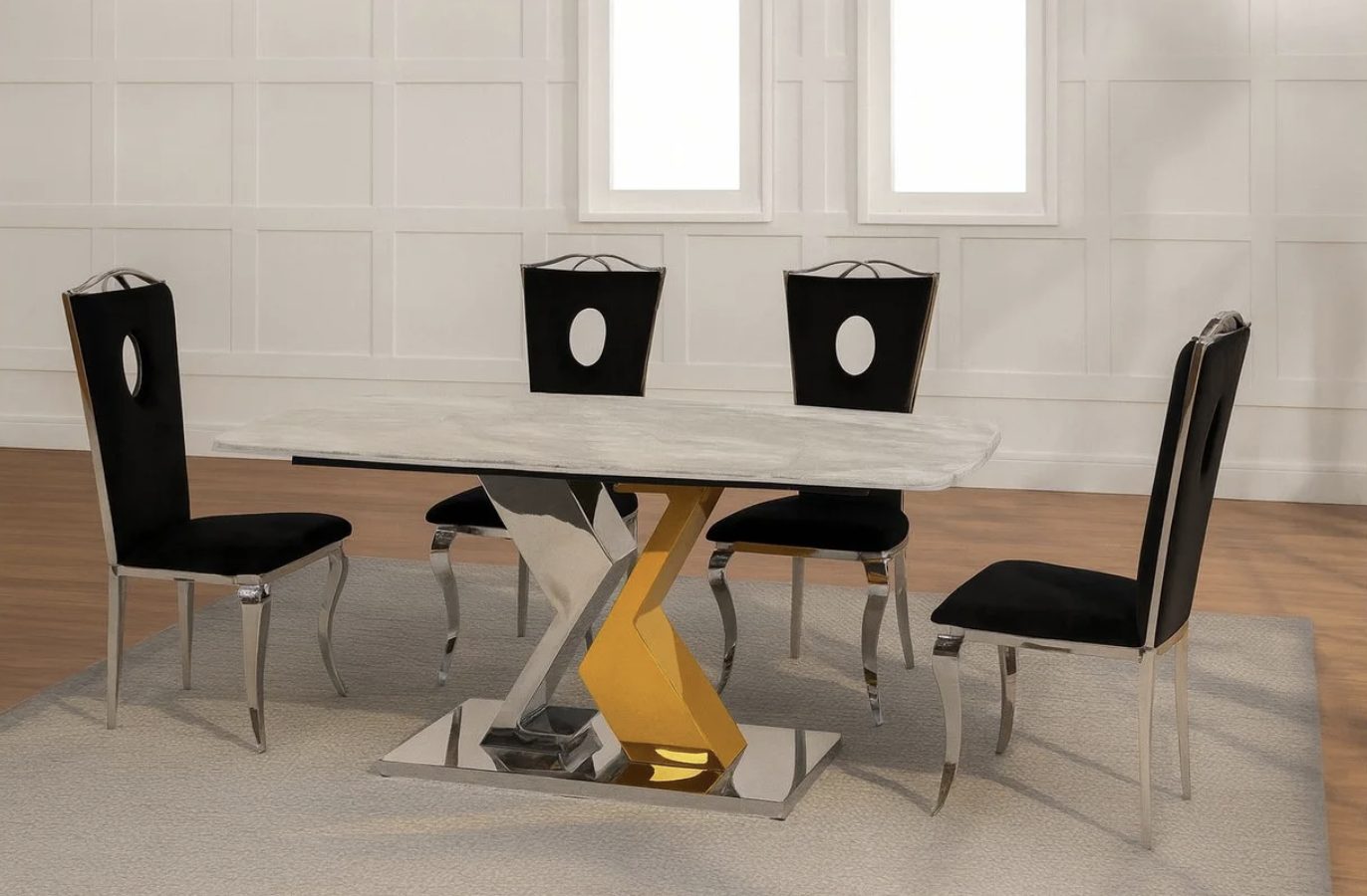 Philip & Bella Modern Luxury Dining Set (c) — Dining Table | Gateway Furniture
