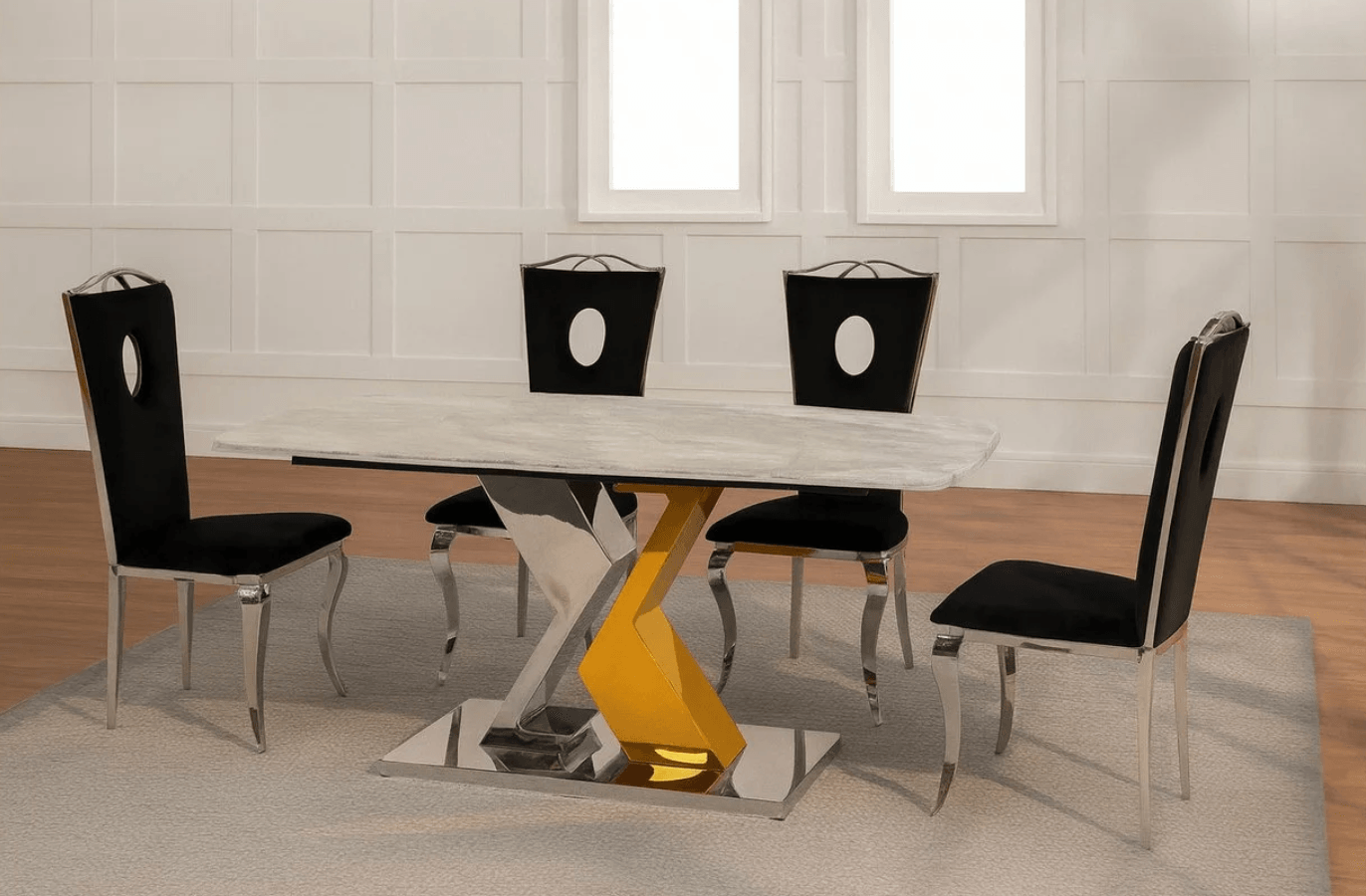 Philip & Bella Modern Luxury Dining Set (c) — Dining Table | Gateway Furniture