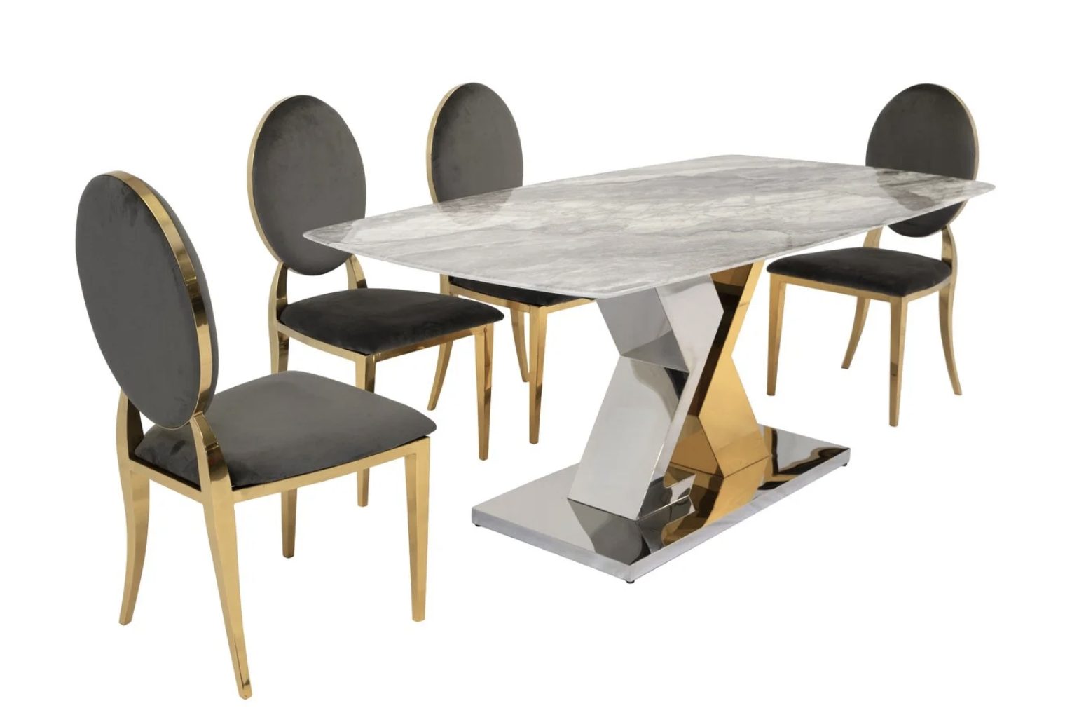 Philip & Zara Signature Glam Dining Set (c) — Dining Table | Gateway Furniture