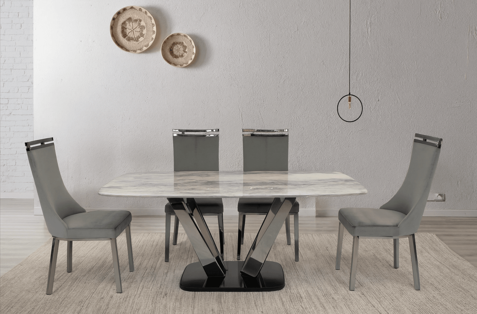 Prince & Capri Luxe Dining Set (c) — Dining Table | Gateway Furniture