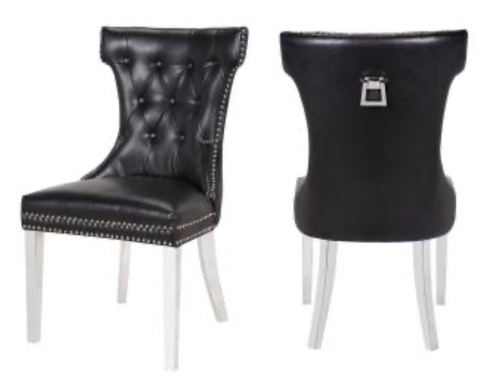 Rita Silver Legs - Black — Dining Chair | Gateway Furniture