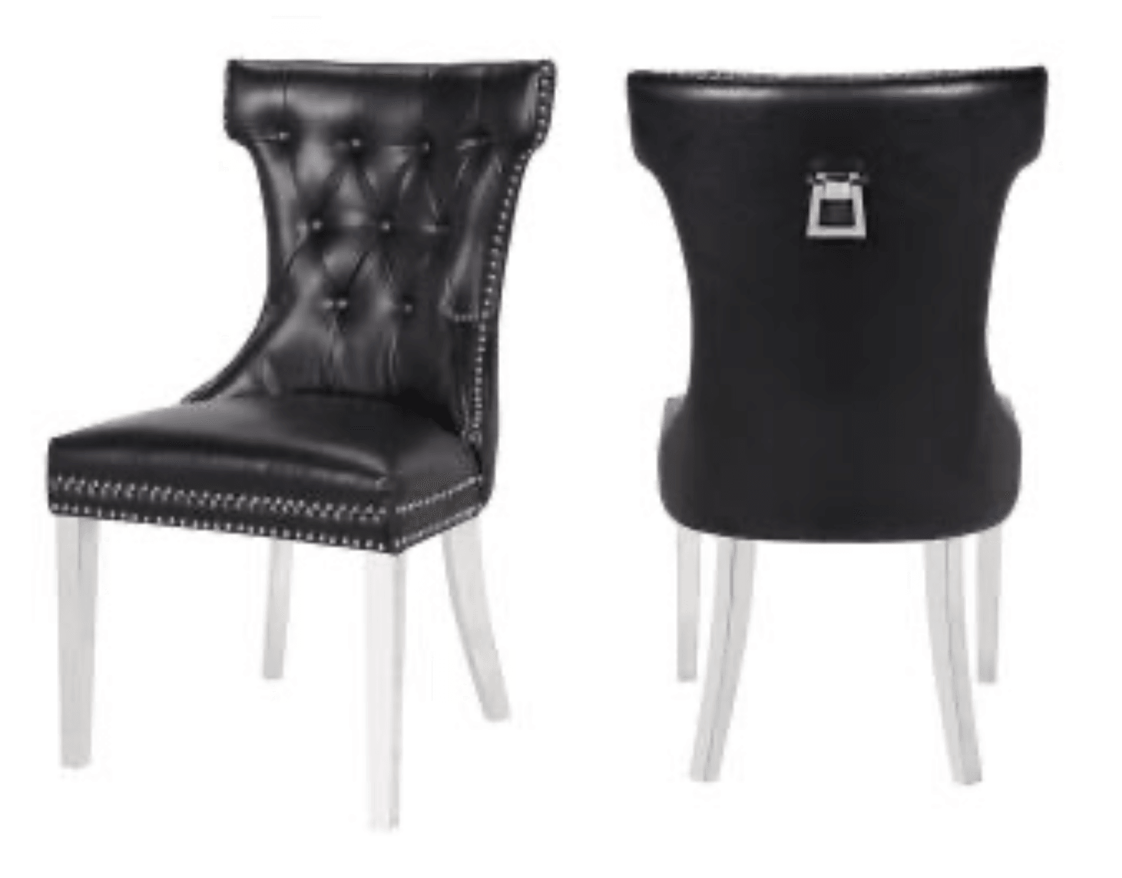 Rita Silver Legs - Black — Dining Chair | Gateway Furniture