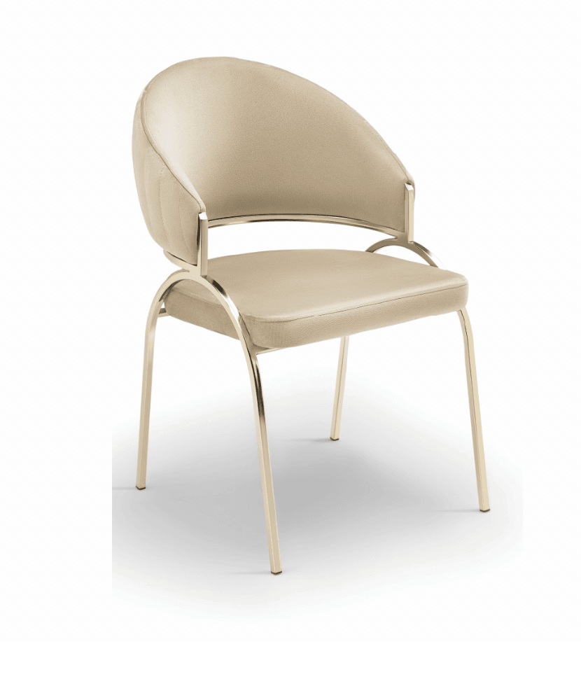 Ruby Gold Legs - Beige — Dining Chair | Gateway Furniture