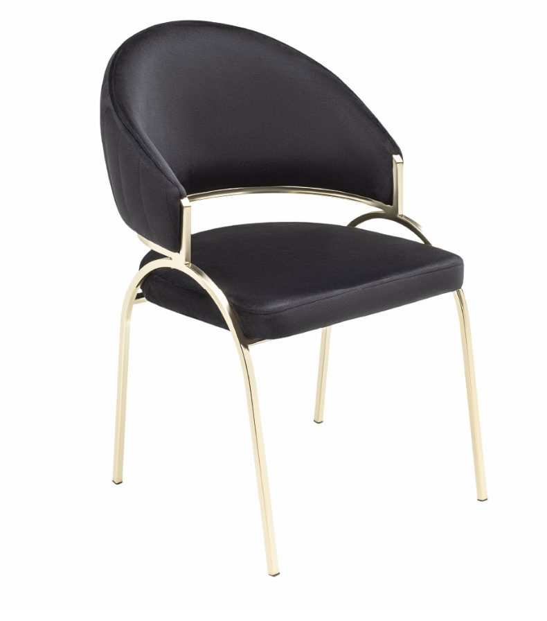 Ruby Gold Legs - Black — Dining Chair | Gateway Furniture