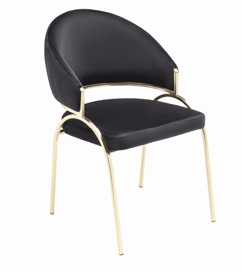 Ruby Gold Legs - Black — Dining Chair | Gateway Furniture