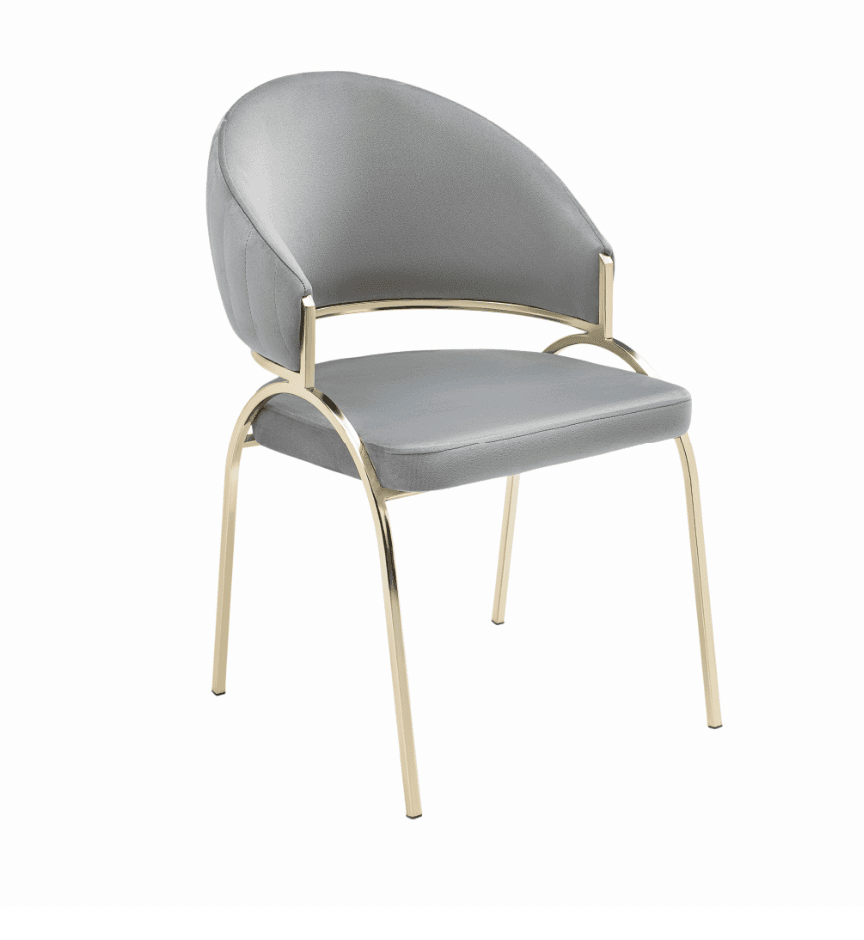 Ruby Gold Legs - Grey — Dining Chair | Gateway Furniture