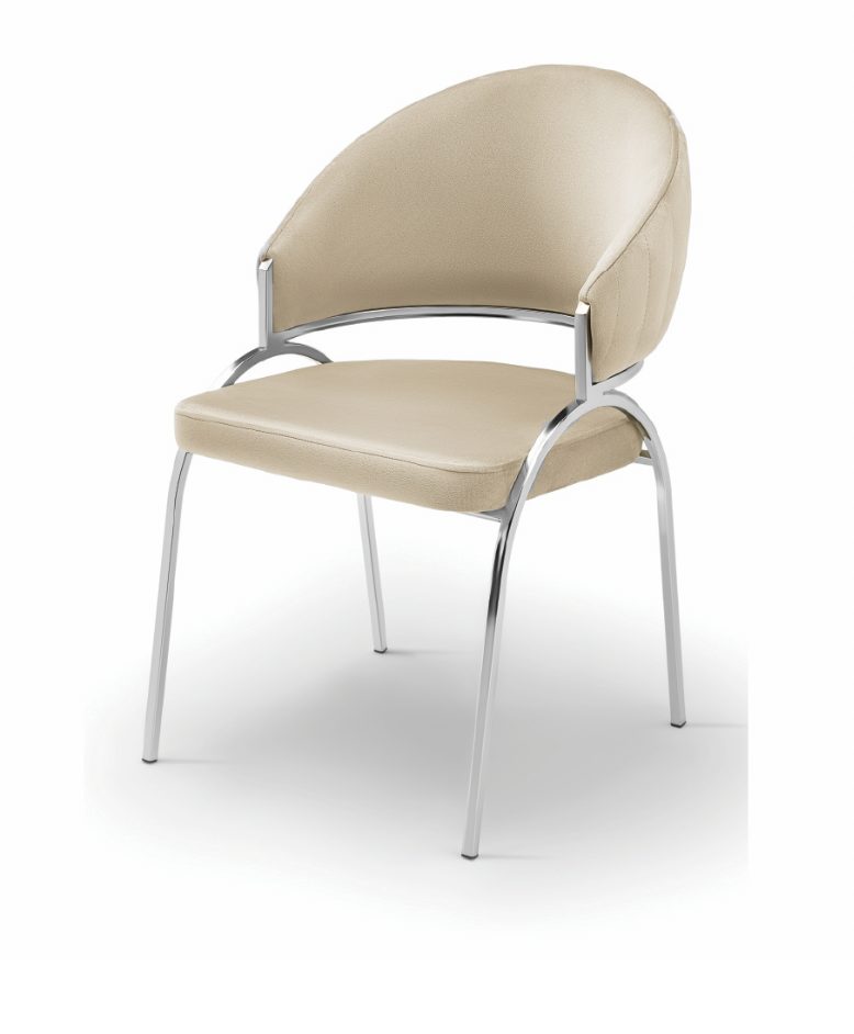 Ruby Silver Legs - Beige — Dining Chair | Gateway Furniture