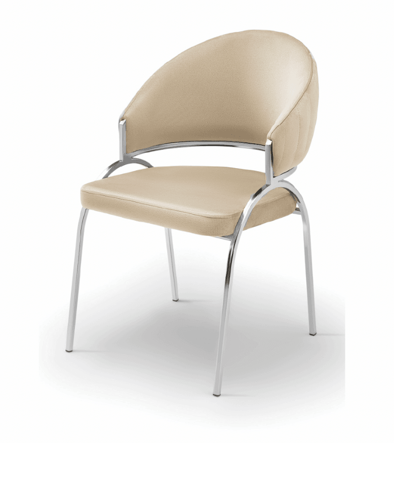 Ruby Silver Legs - Beige — Dining Chair | Gateway Furniture