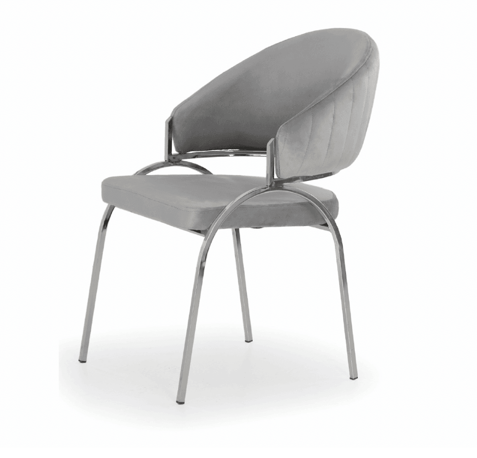 Ruby Silver Legs - Grey — Dining Chair | Gateway Furniture