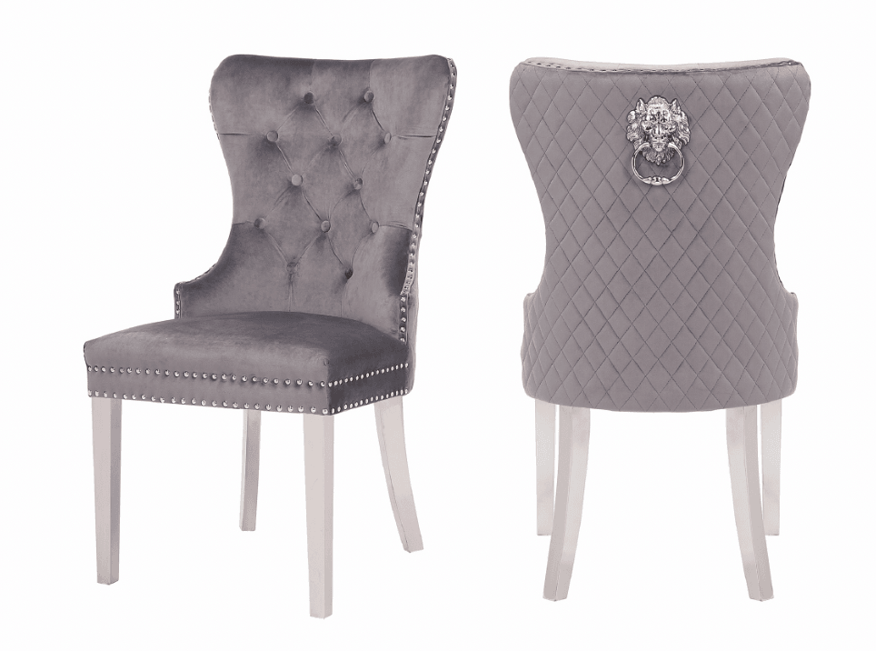 Simba Silver Legs - Dark Grey — Dining Chair | Gateway Furniture