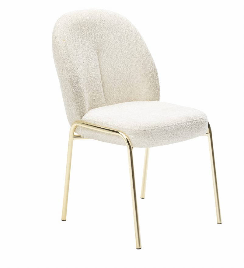 Topaz Gold Legs - White — Dining Chair | Gateway Furniture