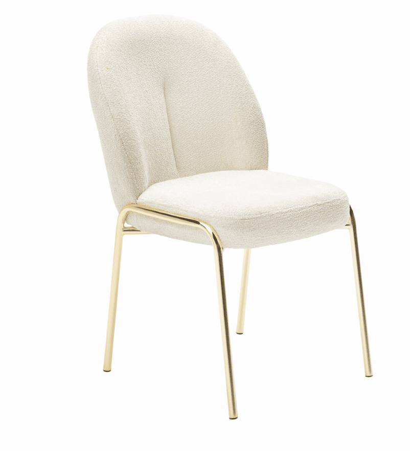 Topaz Gold Legs - White — Dining Chair | Gateway Furniture