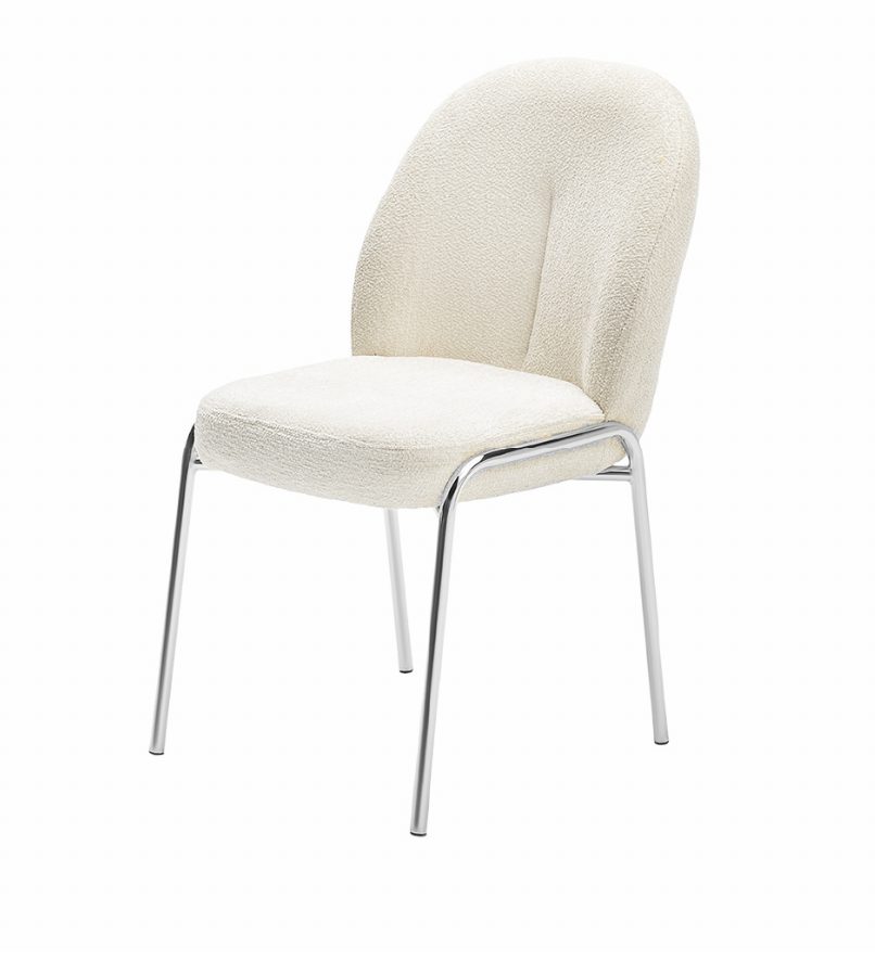 Topaz Silver Legs - White — Dining Chair | Gateway Furniture