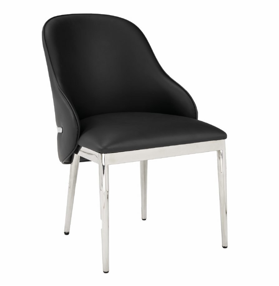 Venus Silver Legs - Black — Dining Chair | Gateway Furniture