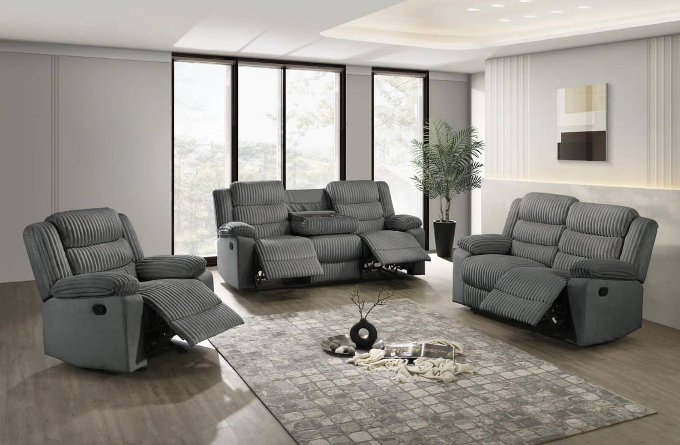 Comfort Grey — Recliner Sofa | Gateway Furniture