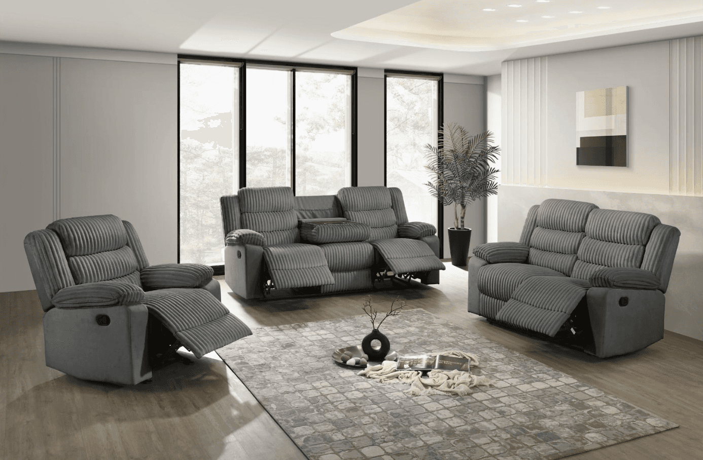 Comfort Grey — Recliner Sofa | Gateway Furniture