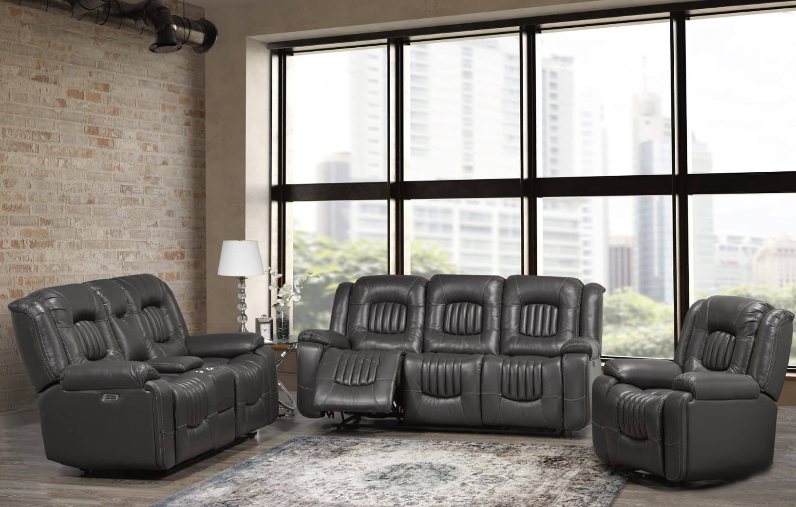 Cooper Grey — Recliner Sofa | Gateway Furniture
