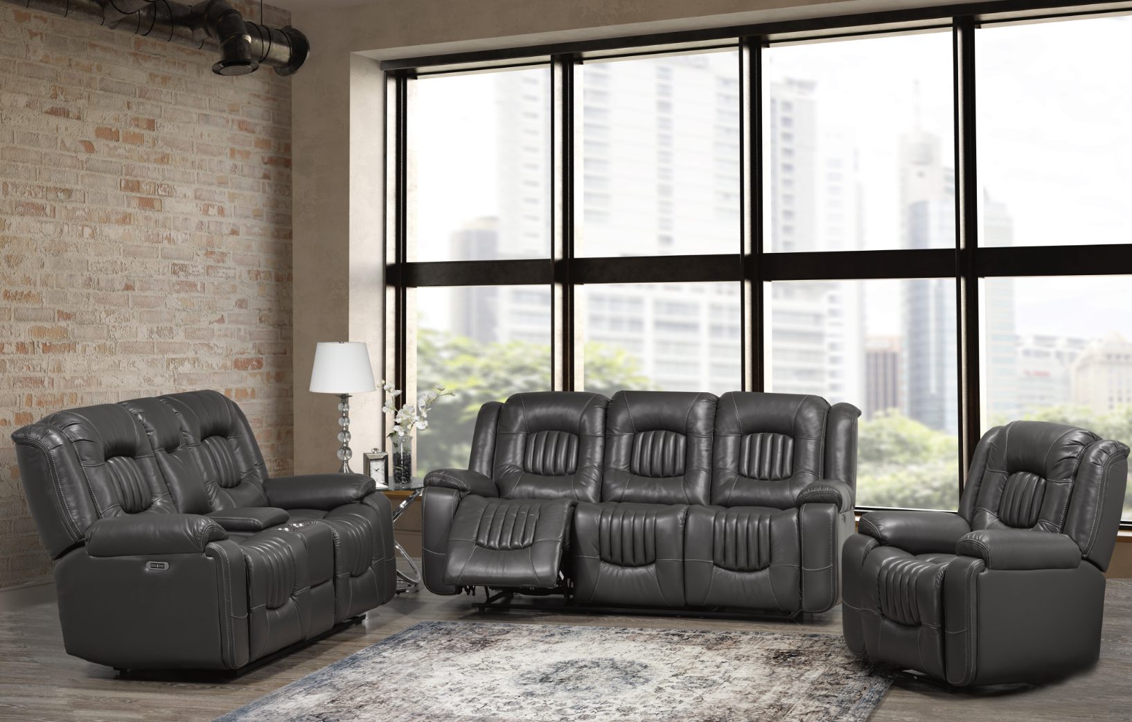 Cooper Grey — Recliner Sofa | Gateway Furniture