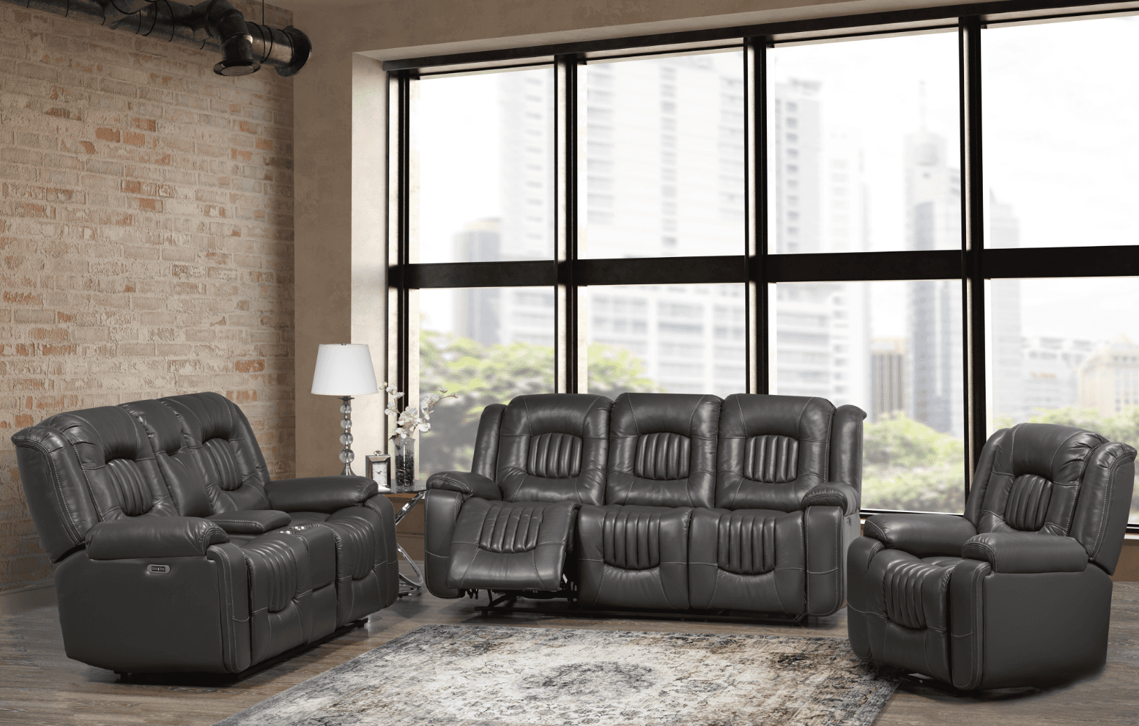 Cooper Grey — Recliner Sofa | Gateway Furniture