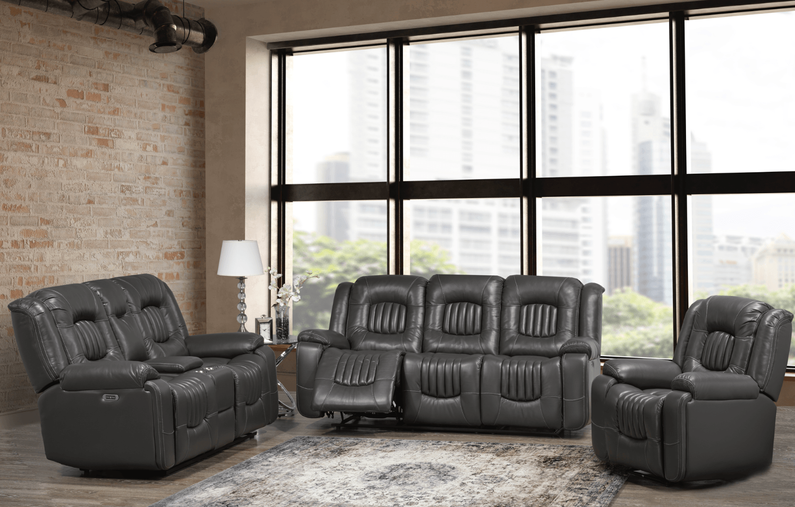 Cooper Grey — Recliner Sofa | Gateway Furniture