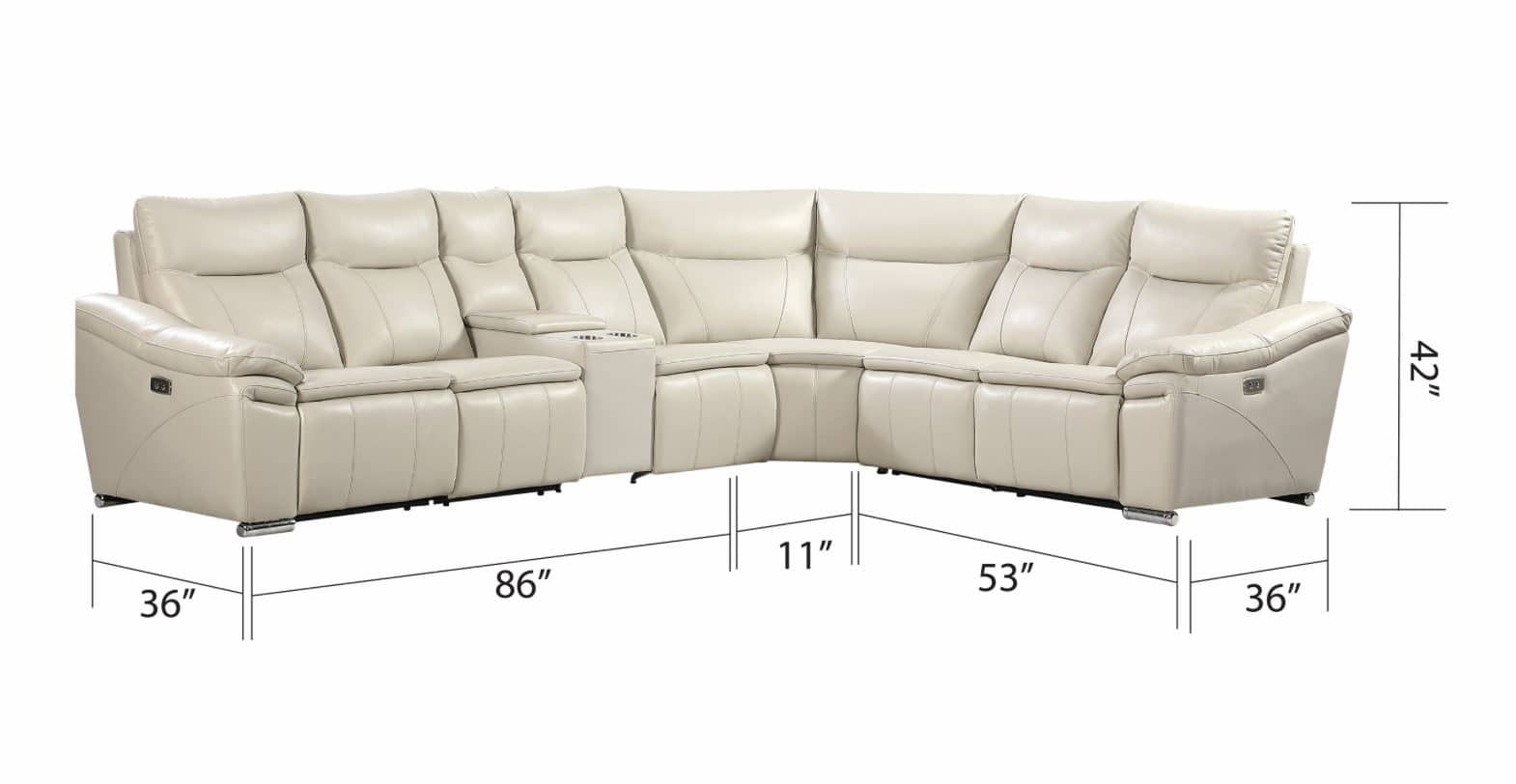 Eliana Beige — Sectional Sofa | Gateway Furniture