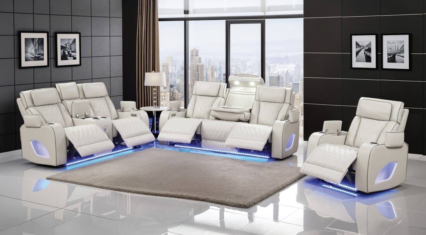 Fortuner Beige — Recliner Sofa | Gateway Furniture