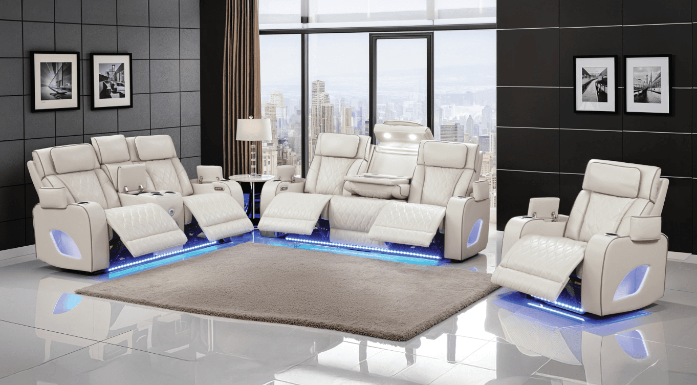 Fortuner Beige — Recliner Sofa | Gateway Furniture