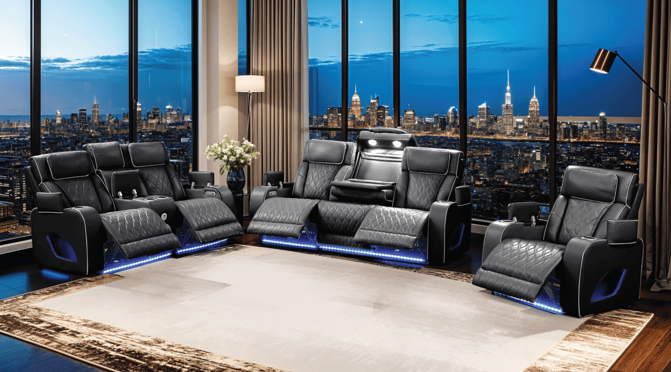 Fortuner Black — Sectional Sofa | Gateway Furniture