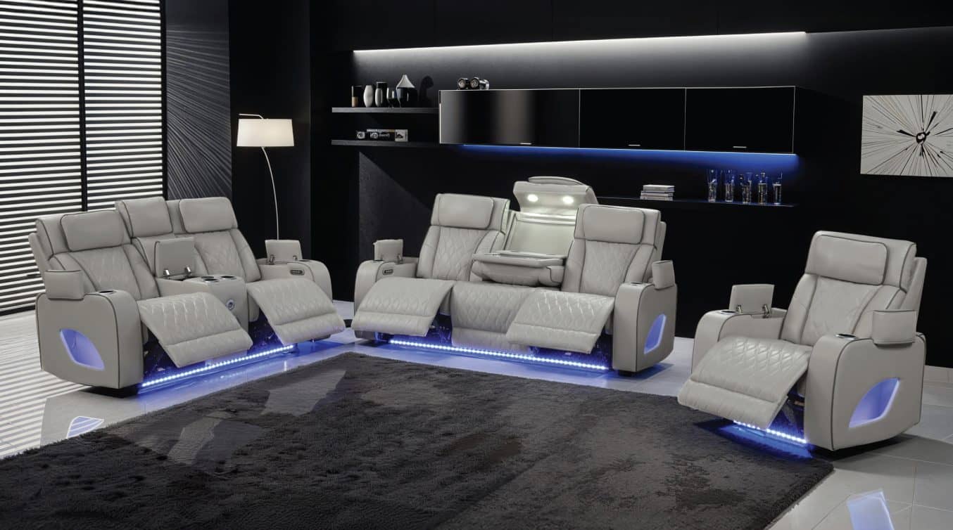 Fortuner Grey — Recliner Sofa | Gateway Furniture