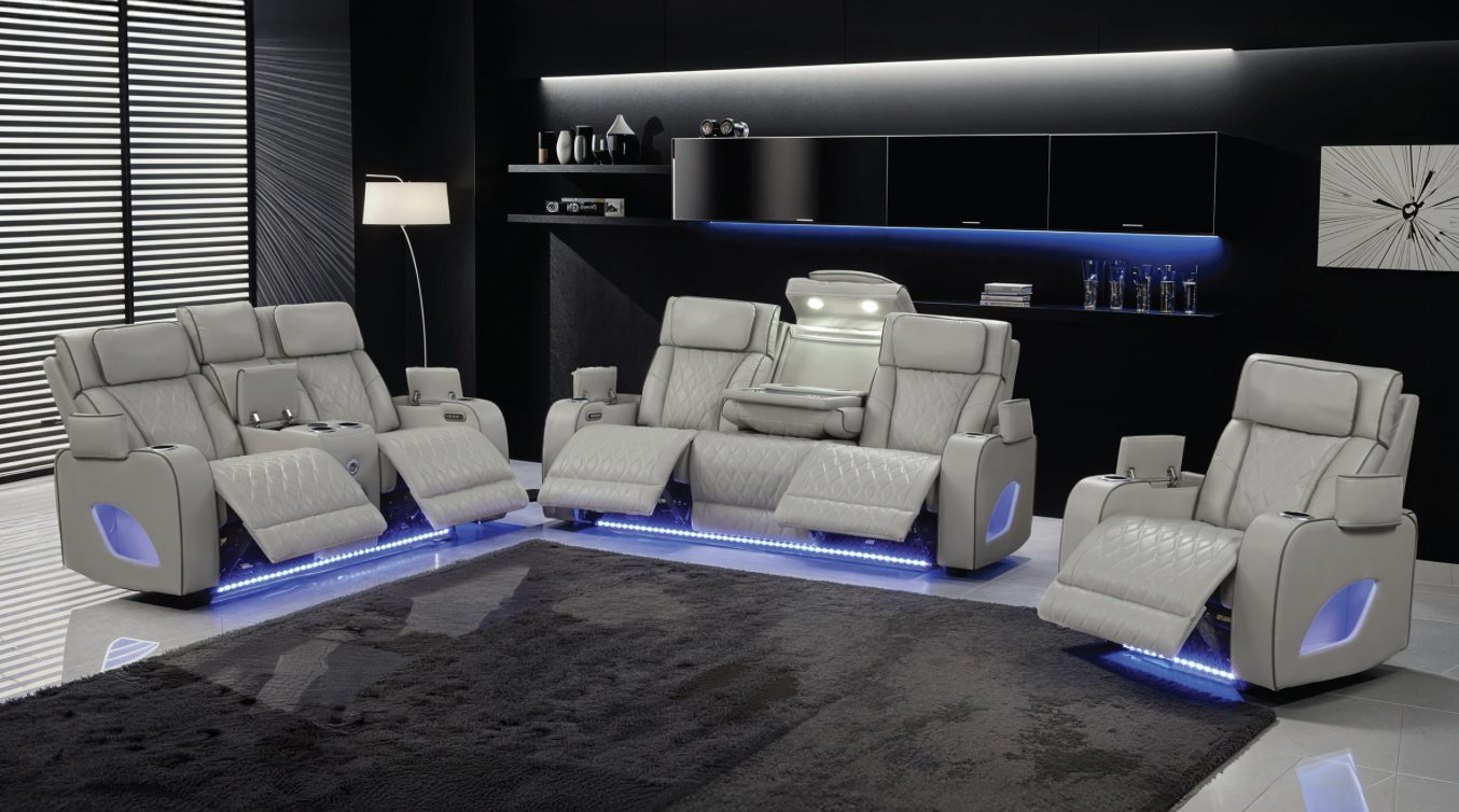 Fortuner Grey — Recliner Sofa | Gateway Furniture