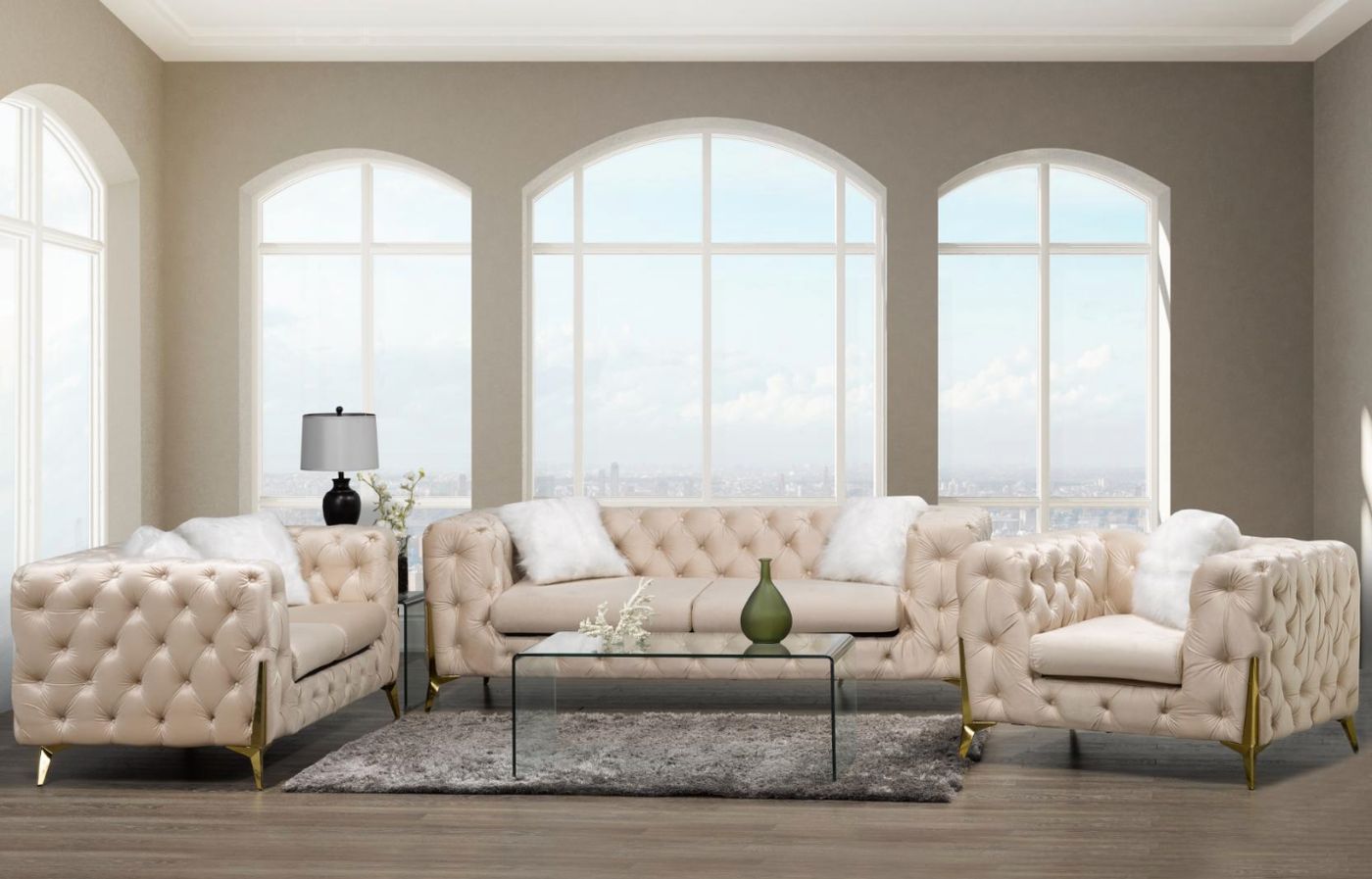 Freemont Velvet Sofa velvet sofa set at Gateway Furniture Store, Edmonton