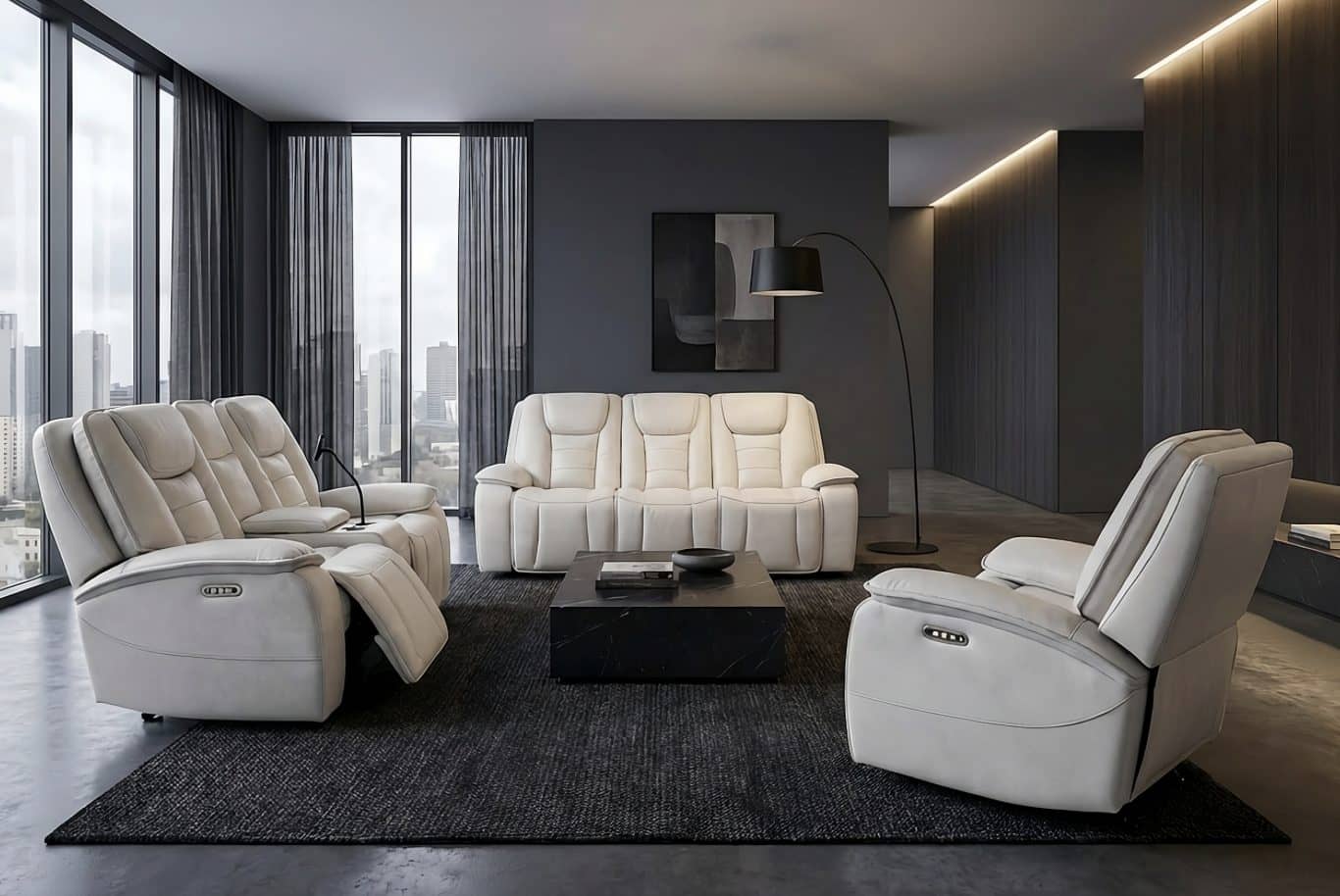 Henessey Bone — Recliner Sofa | Gateway Furniture