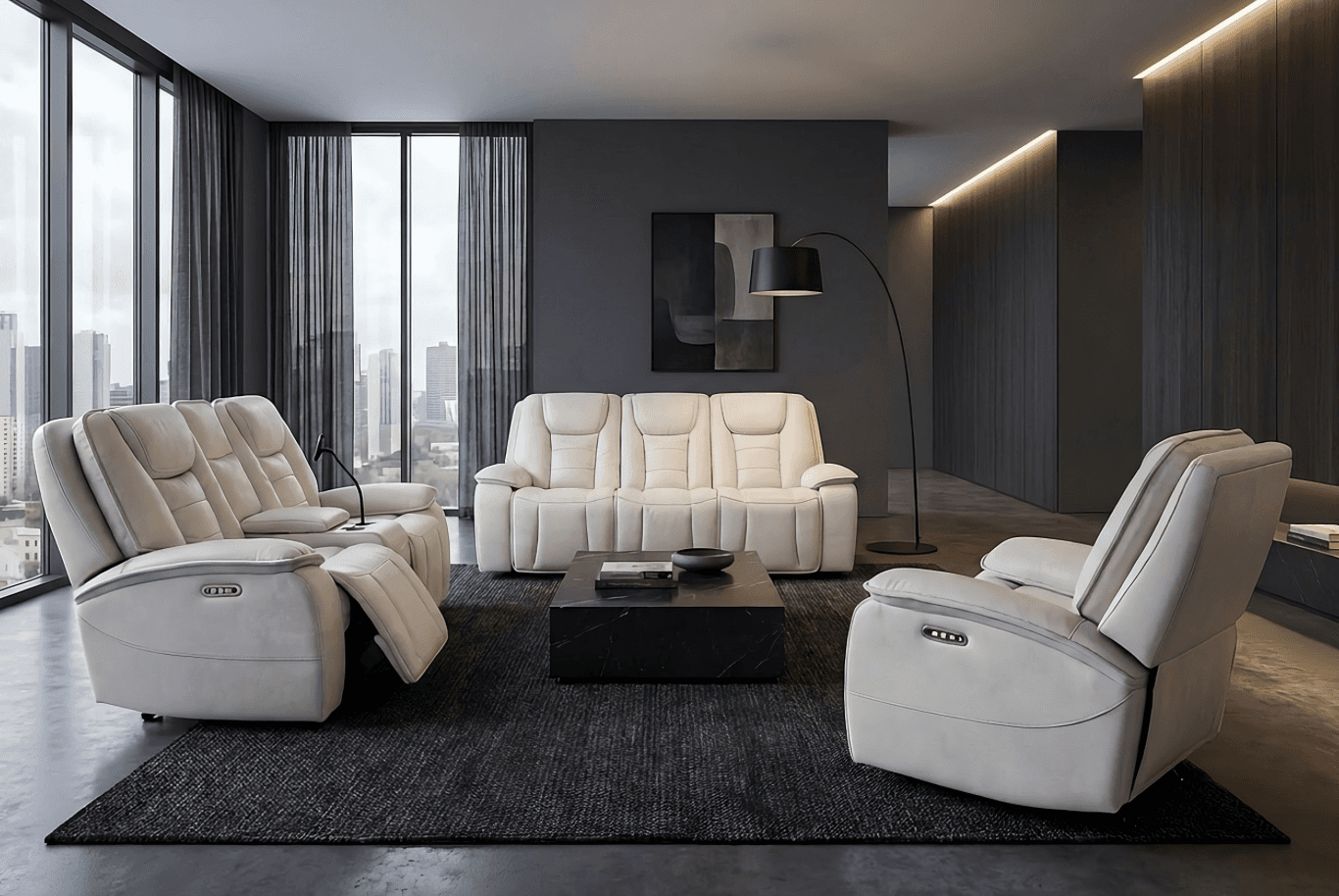 Henessey Bone — Recliner Sofa | Gateway Furniture