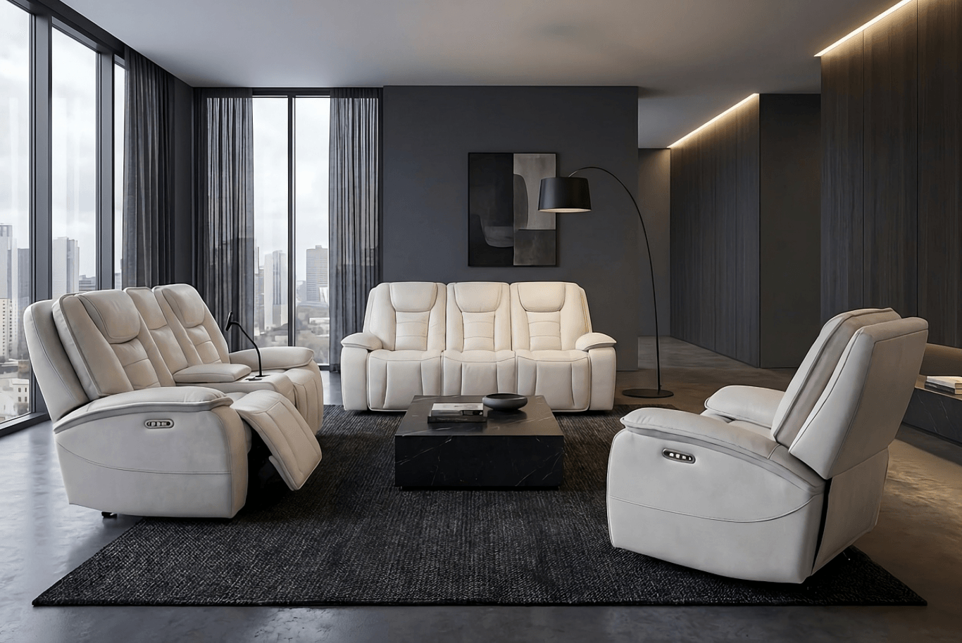 Henessey Bone — Recliner Sofa | Gateway Furniture