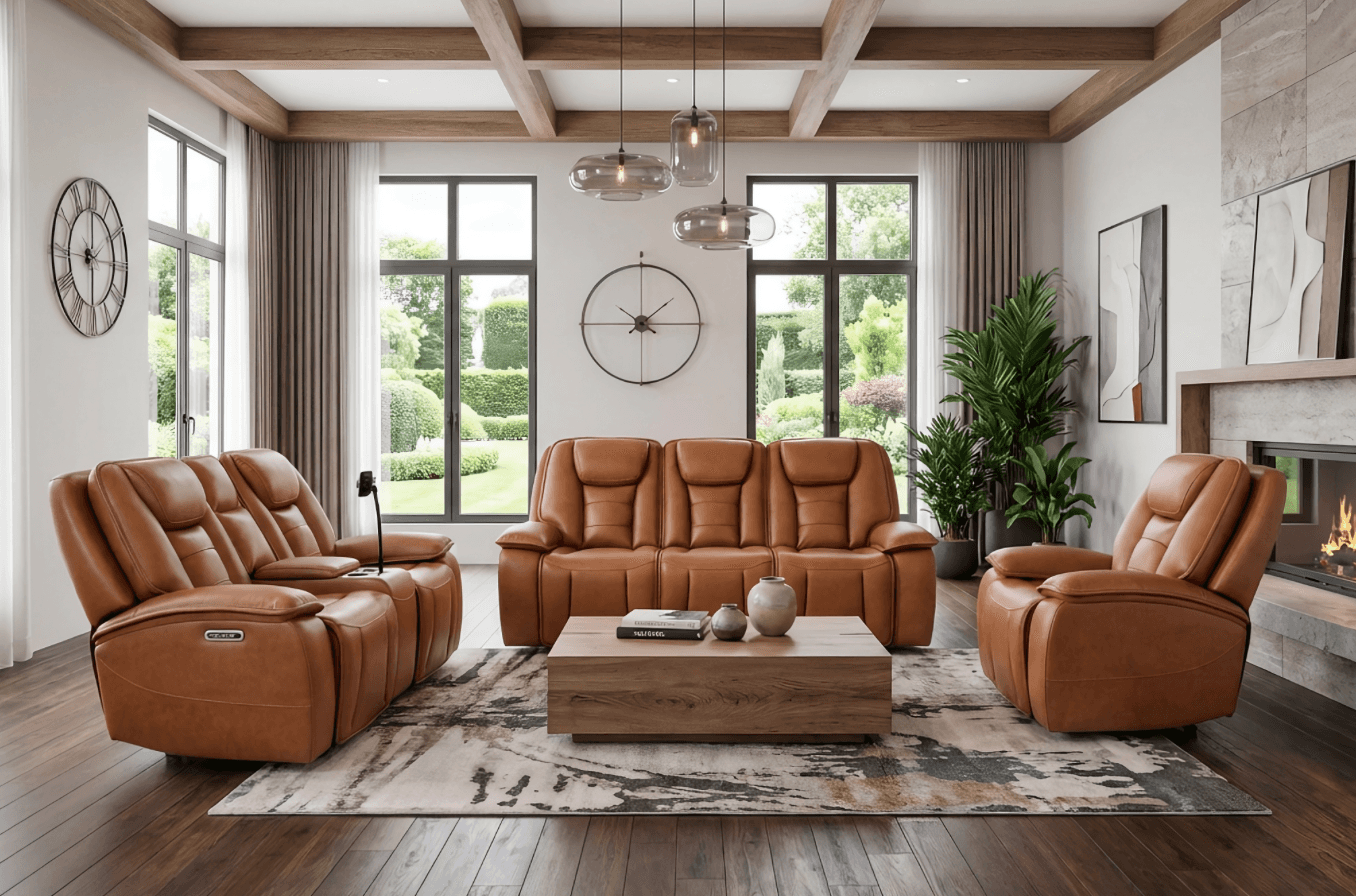 Henessey Cognac — Recliner Sofa | Gateway Furniture