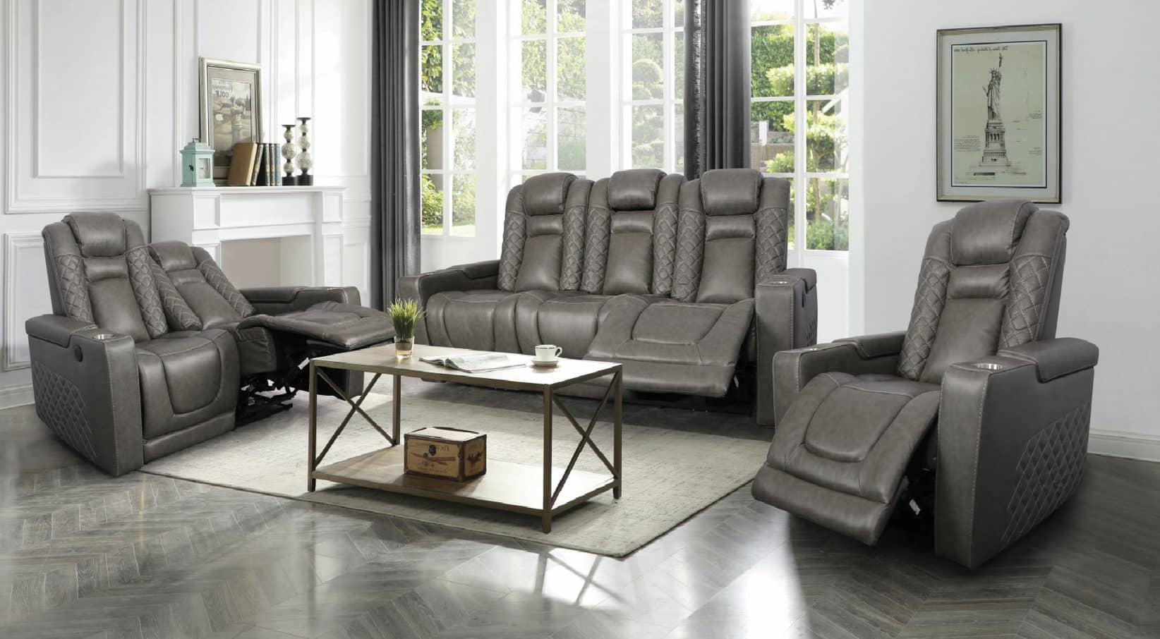Inox Brown — Recliner Sofa | Gateway Furniture