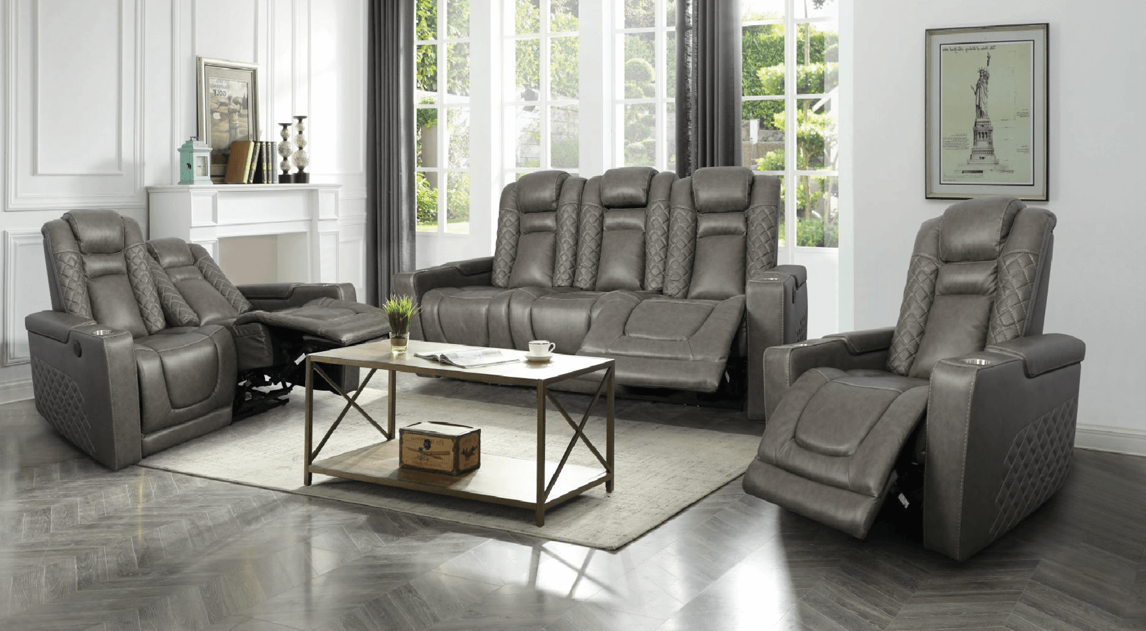 Inox Brown — Recliner Sofa | Gateway Furniture