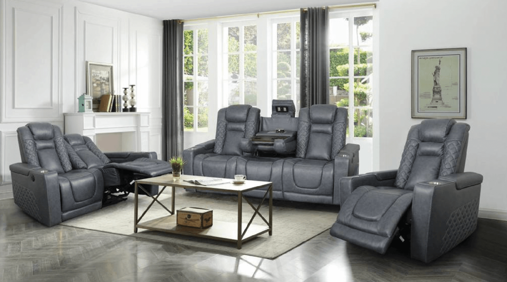 Inox Grey — Recliner Sofa | Gateway Furniture