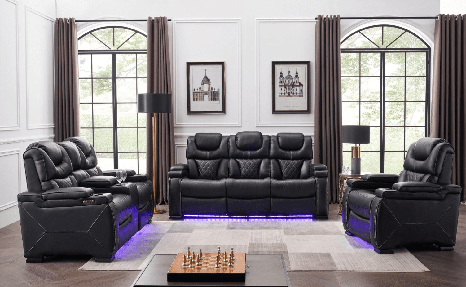Lexus Black — Recliner Sofa | Gateway Furniture