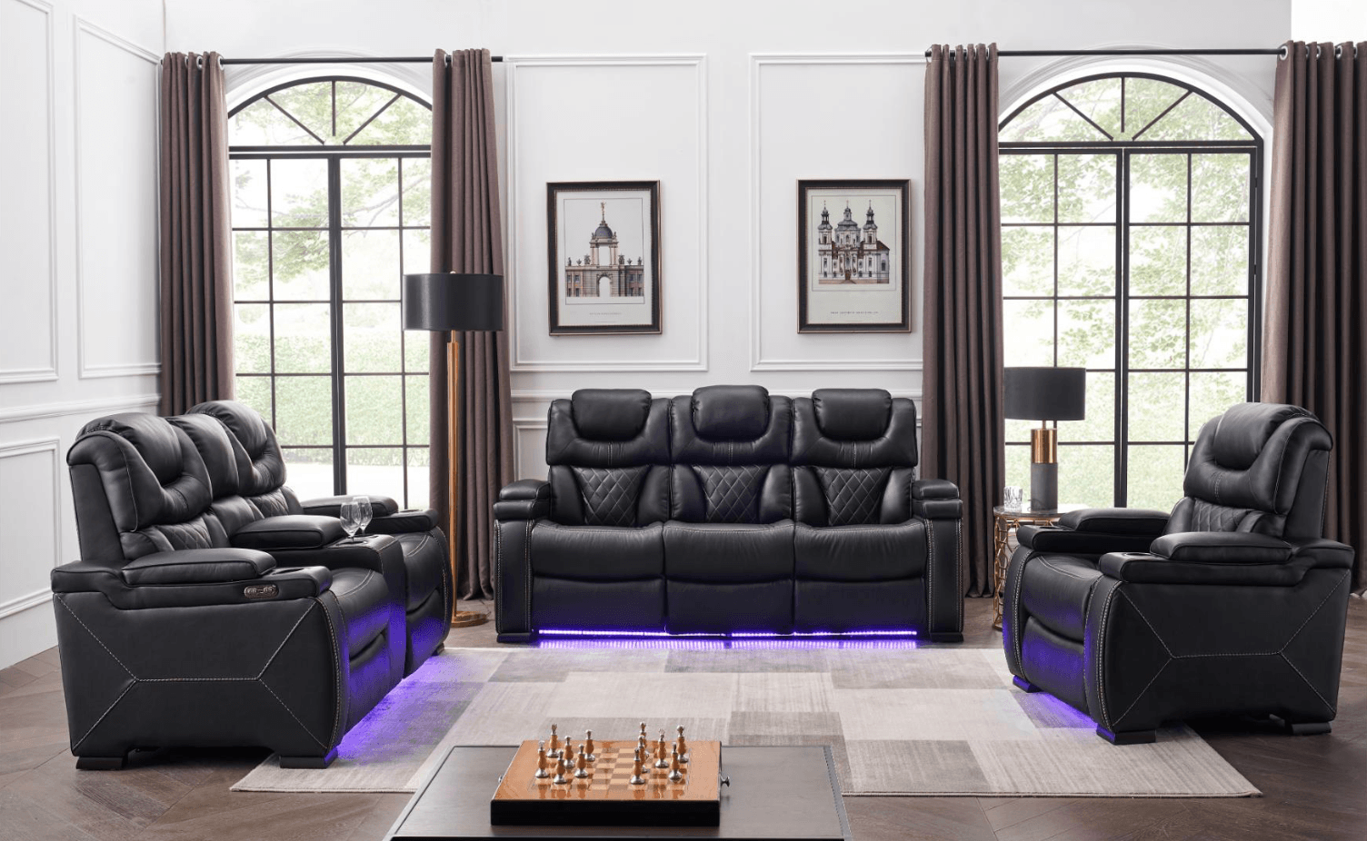 Lexus Black — Recliner Sofa | Gateway Furniture
