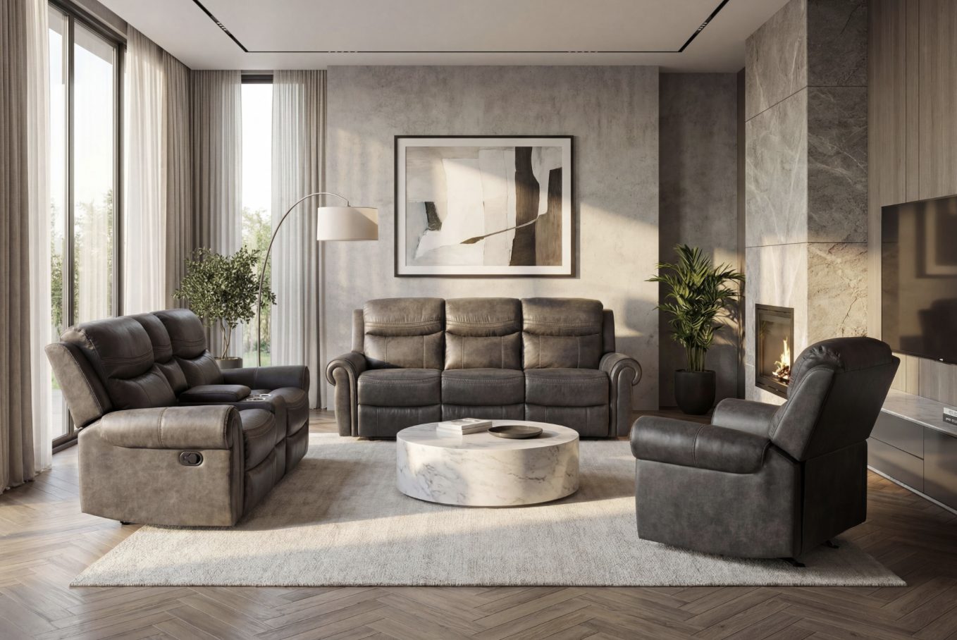 Supra Slate Grey — Recliner Sofa | Gateway Furniture