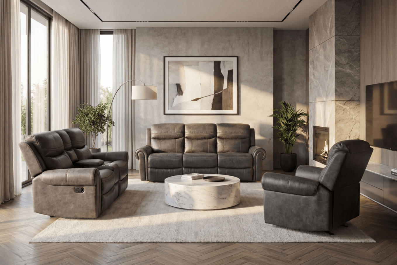 Supra Slate Grey — Recliner Sofa | Gateway Furniture