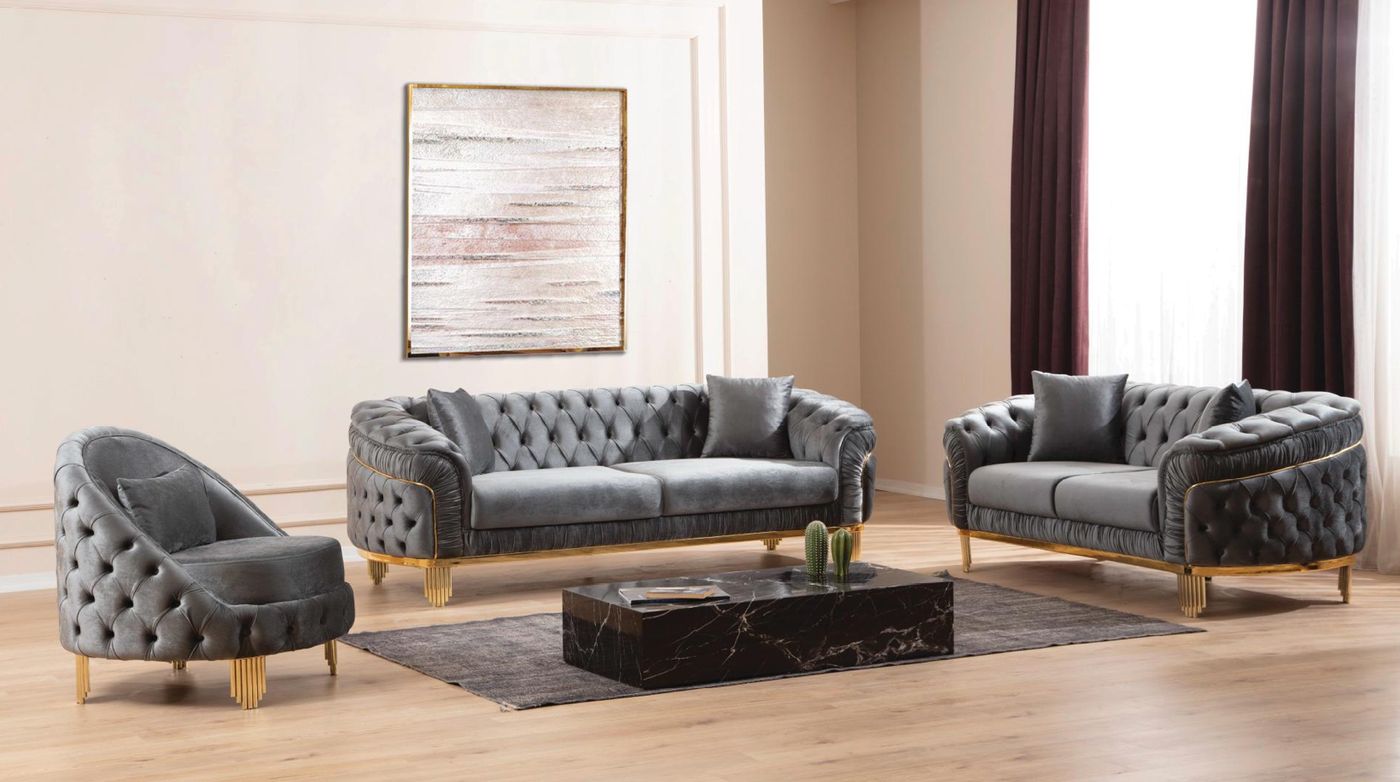 Vanessa Velvet Sofa velvet sofa set at Gateway Furniture Store, Edmonton
