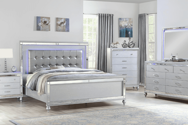 Sterling Bedroom in Silver on display at Gateway Furniture Store, Edmonton