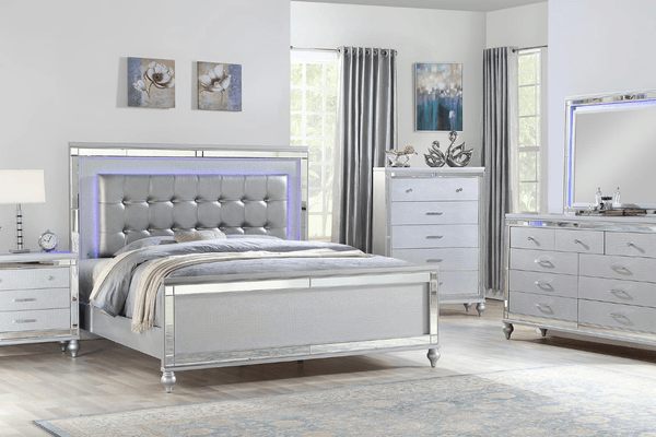 Sterling Bedroom in Silver on display at Gateway Furniture Store, Edmonton