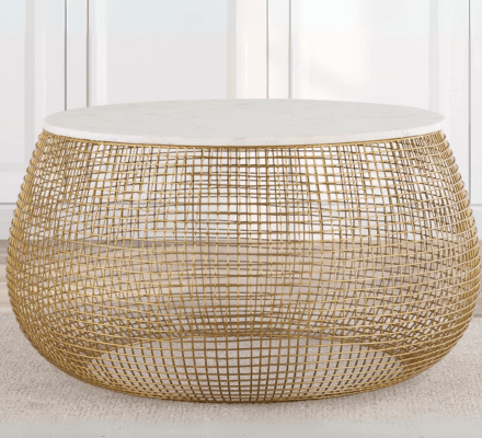 Coffee Table with Marble Top on display at Gateway Furniture Store, Edmonton